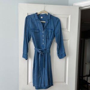 Old Navy Long Sleeve Blue Denim Dress